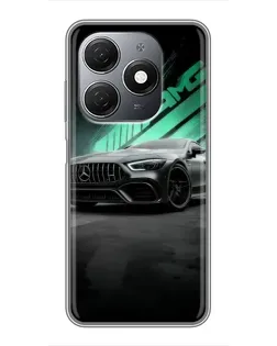 Чехол для TECNO Spark 20 с картинкой «Темный Mercedes AMG»