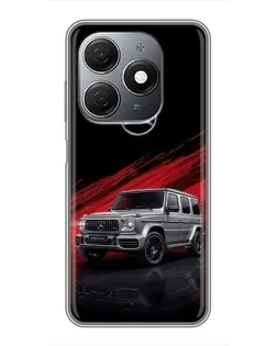 Чехол для TECNO Spark 20 с картинкой «Mercedes G-Class красный»