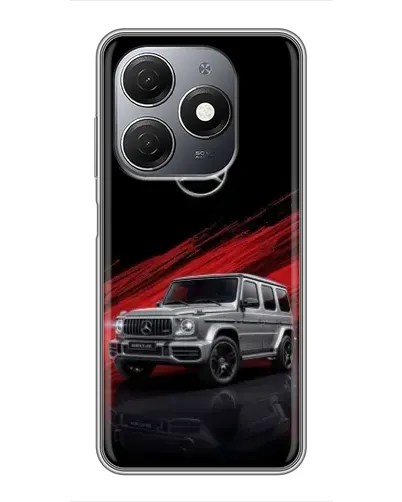 Чехол для TECNO Spark 20 с картинкой «Mercedes G-Class красный»
