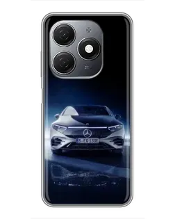 Чехол для TECNO Spark 20 с картинкой «Ночной Mercedes EQ»