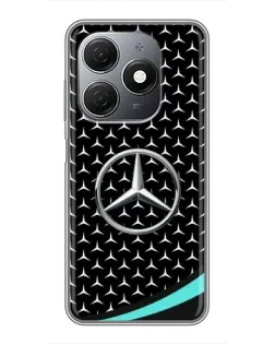 Чехол для TECNO Spark 20 с картинкой «Mercedes — бирюзовый акцент»
