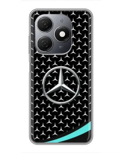 Чехол для TECNO Spark 20 с картинкой «Mercedes — бирюзовый акцент»