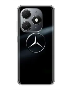 Чехол для TECNO Spark 20 с картинкой «Mercedes на металле»
