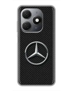 Чехол для TECNO Spark 20 с картинкой «Карбоновый Mercedes стиль»