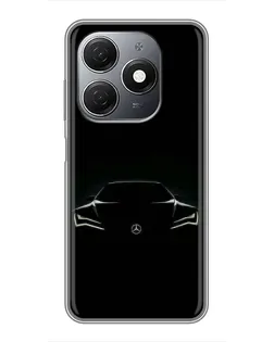 Чехол для TECNO Spark 20 с картинкой «Mercedes — силуэт авто» Чехол для TECNO Spark 20 с картинкой «Mercedes — силуэт авто»