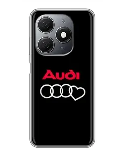 Чохол для TECNO Spark 20 з картинкою «Логотип Audi Heart»