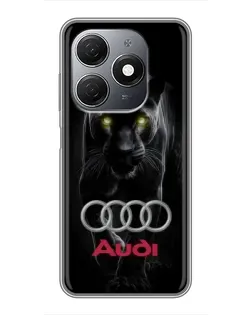 Чохол для TECNO Spark 20 з картинкою «Пантера та Audi»