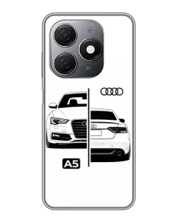 Чохол для TECNO Spark 20 з картинкою «Audi — контрастний дизайн»