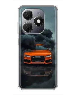 Чохол для TECNO Spark 20 з картинкою «Audi у хмарах диму»