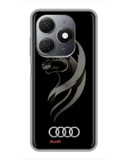 Чохол для TECNO Spark 20 з картинкою «Графіка — пантера та Audi»