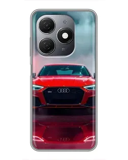 Чохол для TECNO Spark 20 з картинкою «Audi RS — червоний стиль»