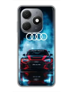 Чохол для TECNO Spark 20 з картинкою «Audi Sport — неон»