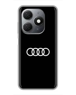 Чохол для TECNO Spark 20 з картинкою «Audi White Logo»