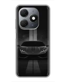 Чехол для TECNO Spark 20 с картинкой «Lamborghini симметрия дорог»