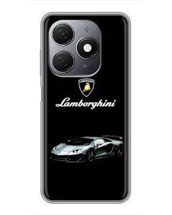 Чехол для TECNO Spark 20 с картинкой «Логотип Lamborghini классика»