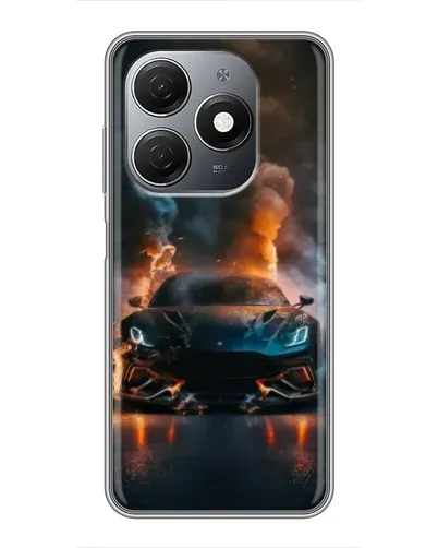 Чехол для TECNO Spark 20 с картинкой «Lamborghini дымная эстетика»