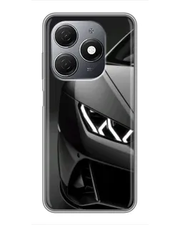 Чехол для TECNO Spark 20 с картинкой «Lamborghini фары детализация»