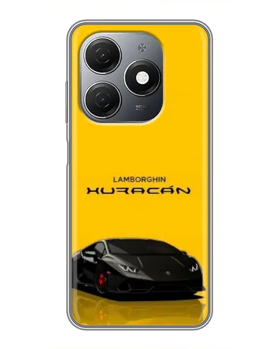 Чехол для TECNO Spark 20 с картинкой «Lamborghini Huracan черный»