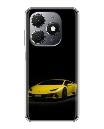 Чехол для TECNO Spark 20 с картинкой «Lamborghini желтый акцент»