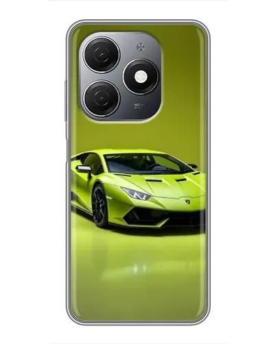 Чехол для TECNO Spark 20 с картинкой «Салатовый Lamborghini Huracan»