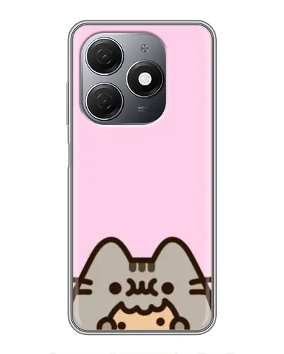 Чехол для TECNO Spark 20 с картинкой «Pusheen и печенье»