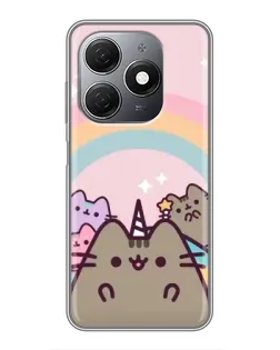 Чехол для TECNO Spark 20 с картинкой «Единорог Pusheen»