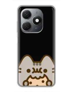 Чехол для TECNO Spark 20 с картинкой «Пушин на черном»