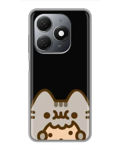 Чехол для TECNO Spark 20 с картинкой «Пушин на черном»