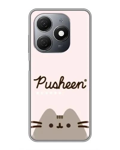 Чехол для TECNO Spark 20 с картинкой «Pusheen логотип»