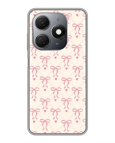 Чехол для TECNO Spark 20 с картинкой «Розовые бантики Coquette»