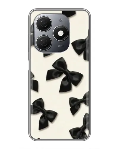 Чехол для TECNO Spark 20 с картинкой «Черные бантики»