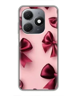 Чехол для TECNO Spark 20 с картинкой «Бордовый атлас»