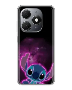 Чехол для TECNO Spark 20 с картинкой «Неоновый Stitch»
