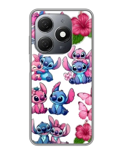 Чехол для TECNO Spark 20 с картинкой «Стикеры Stitch и Angel»