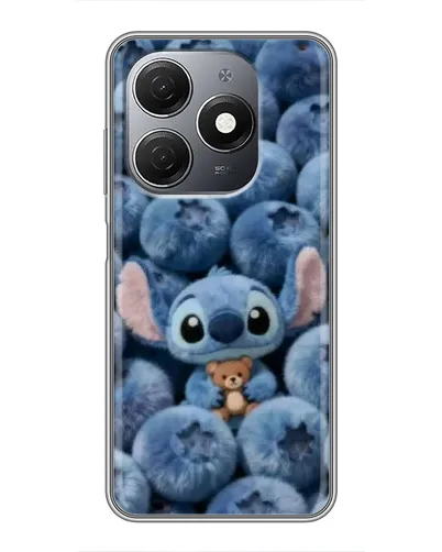 Чехол для TECNO Spark 20 с картинкой «Стич и голубика»