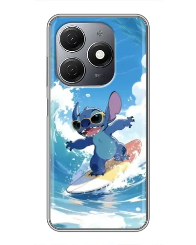 Чехол для TECNO Spark 20 с картинкой «Стич на волне»