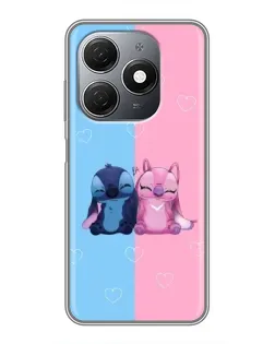 Чехол для TECNO Spark 20 с картинкой «Stitch и Angel Love»