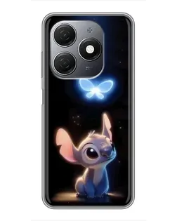 Чехол для TECNO Spark 20 с картинкой «Сияющий Стич»