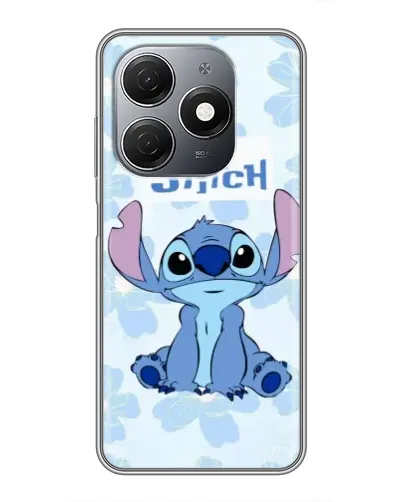 Чехол для TECNO Spark 20 с картинкой «Stitch среди цветов»