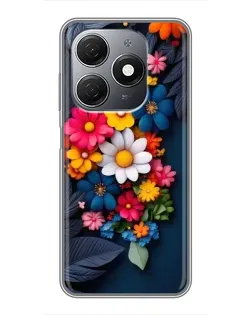 Чехол для TECNO Spark 20 с картинкой «Цветочная феерия»