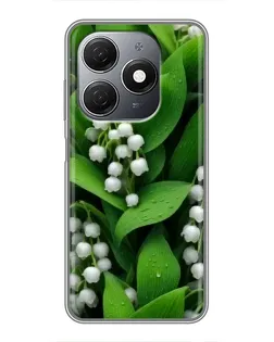 Чехол для TECNO Spark 20 с картинкой «Ландыши в зелени»