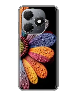 Чехол для TECNO Spark 20 с картинкой «Радужный цветок»