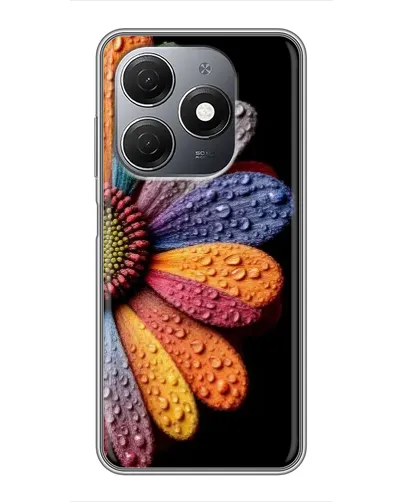 Чехол для TECNO Spark 20 с картинкой «Радужный цветок»