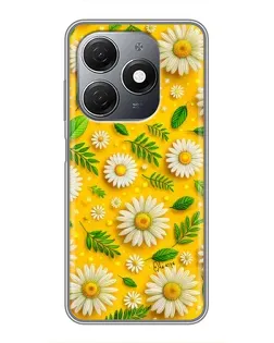 Чехол для TECNO Spark 20 с картинкой «Ромашковое солнце»