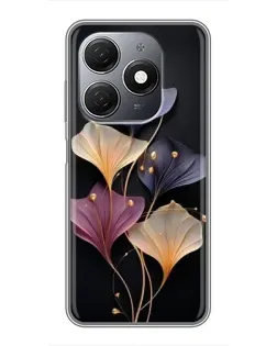 Чехол для TECNO Spark 20 с картинкой «Лиловые цветы грации»