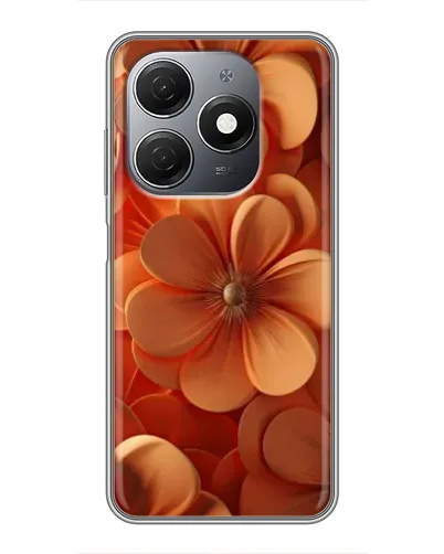 Чехол для TECNO Spark 20 с картинкой «Оранжевый макро цветок»