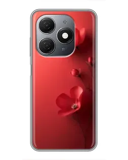 Чехол для TECNO Spark 20 с картинкой «Маковые соцветия»