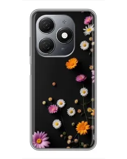 Чехол для TECNO Spark 20 с картинкой «Цветочная композиция»