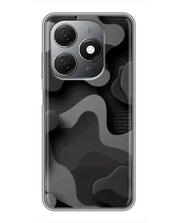 Чохол для TECNO Spark 20 з картинкою «Темний абстрактний камуфляж»