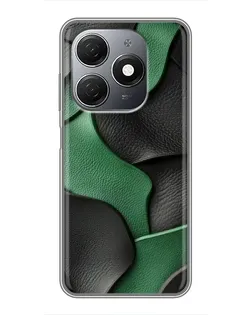Чохол для TECNO Spark 20 з картинкою «Зелені шкіряні хвилі»